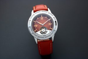pierre-gaston-watch tourbillon-brown-dial-strap